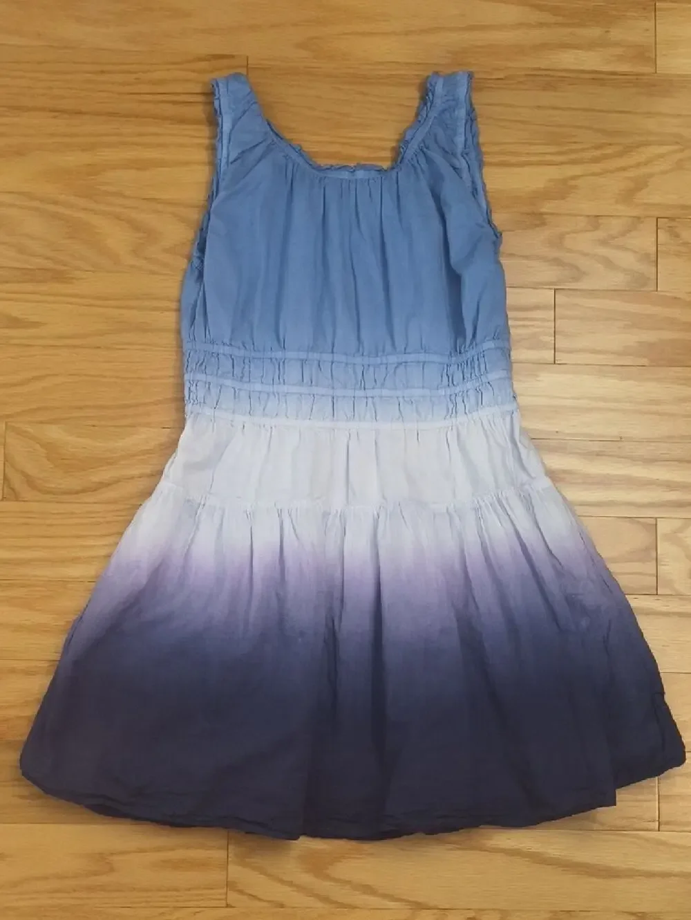 Crewcuts Sleeveless Ombre Blue Casual Sundress Smocked Waist Size 12 GU